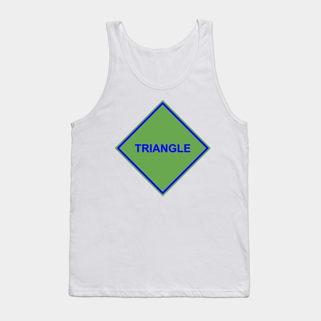 Green Blue Triangle Tank Top by rockcock